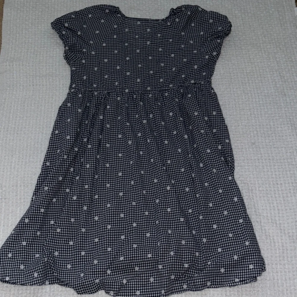 Gently Loved Embroidered Gingham Faux-Wrap Tie-Waist Midi Dress by Madewell - Picture 8 of 16